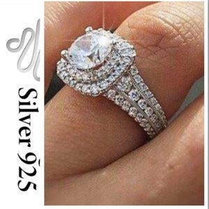 luxury round 925 sterling silver